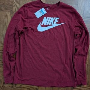 Nike Men's Red Long Sleeve Shirt